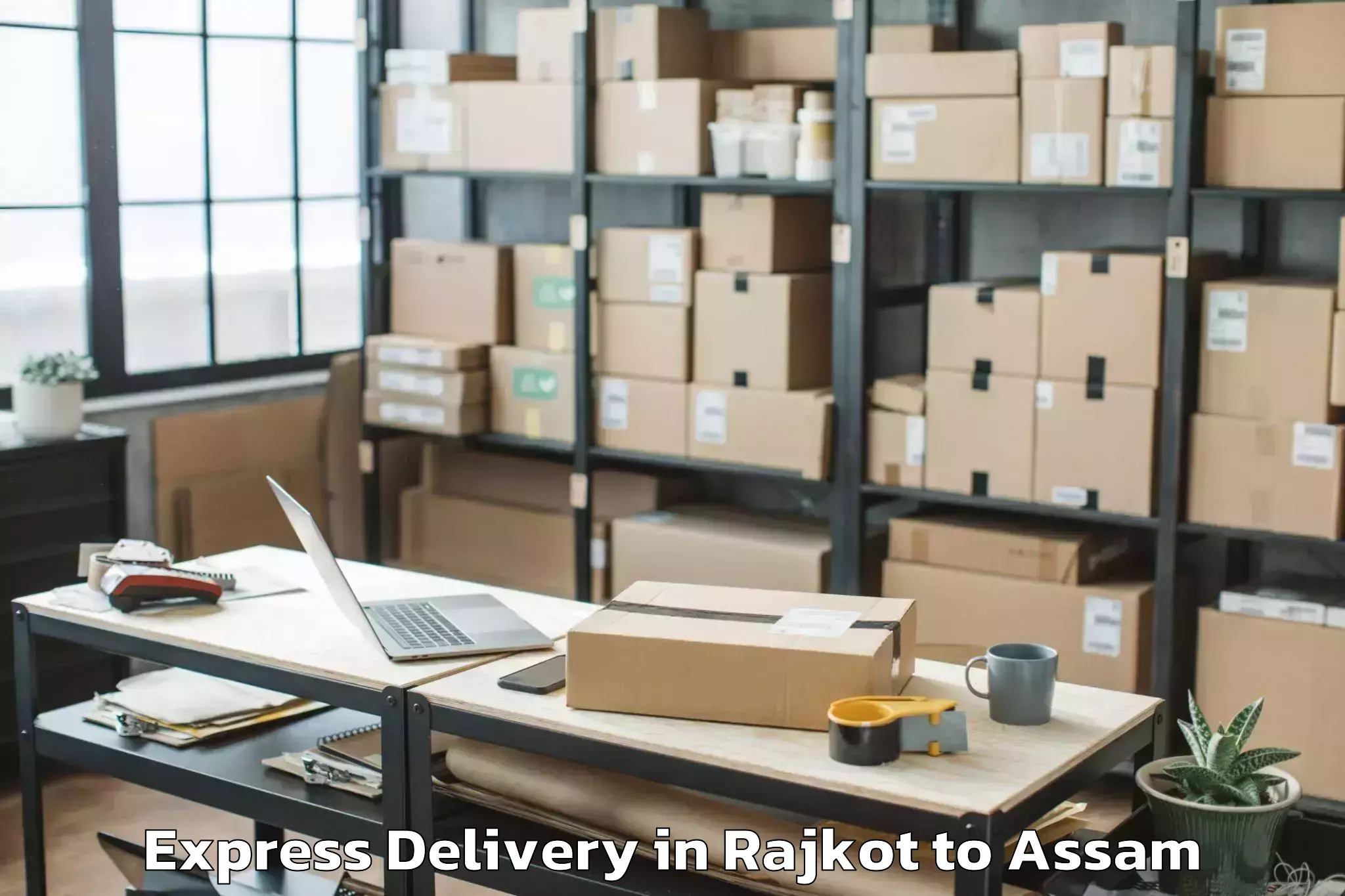 Reliable Rajkot to Guwahati University Express Delivery